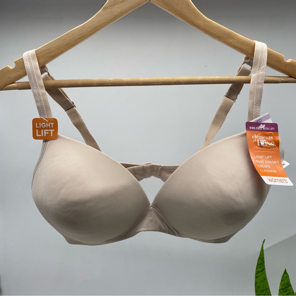Warner's Elements Of Bliss Lift Wire-Free Bra #1298 in Butterscotch size 36D NEW - Picture 2 of 6